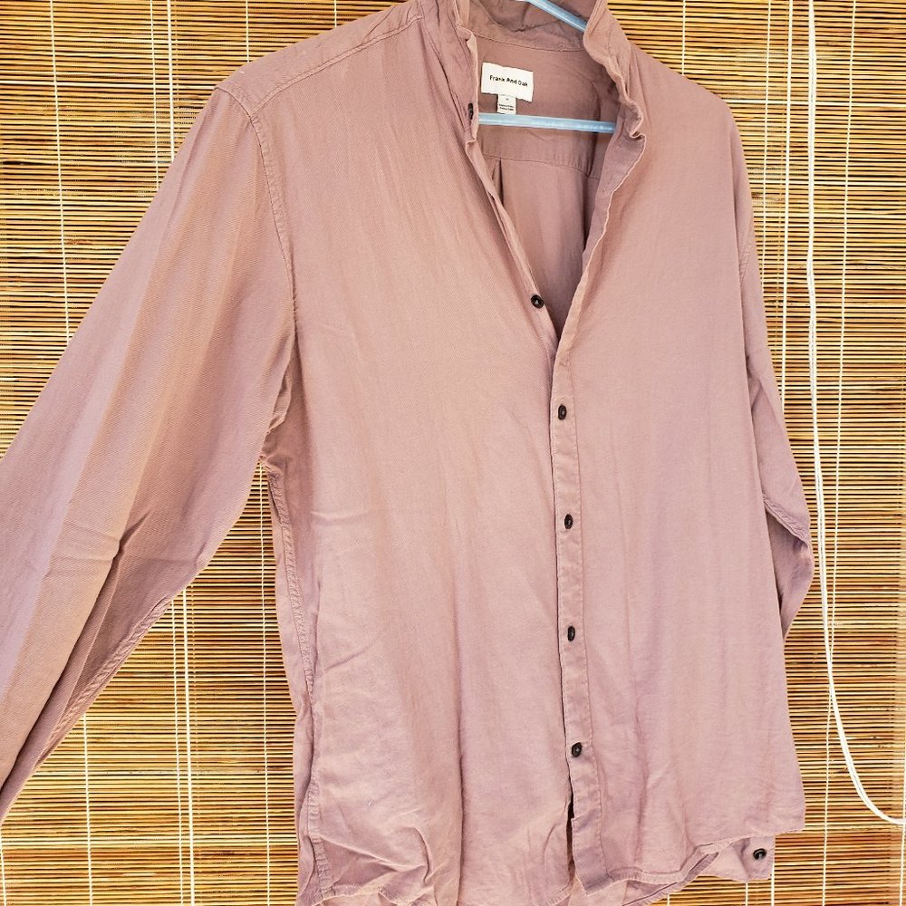 Mauve Cotton Rayon Button Down Shirt